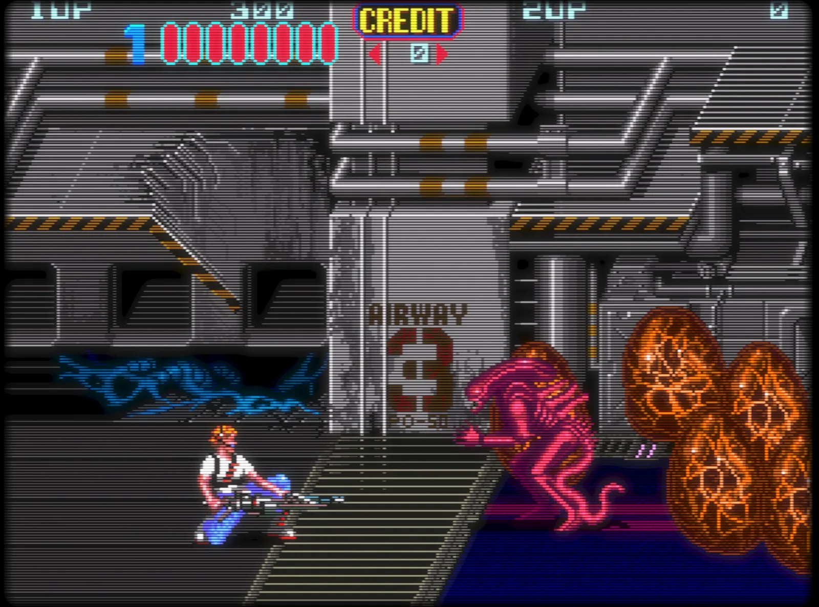 Un classico gioco arcade con lo shader CRT di RetroArch